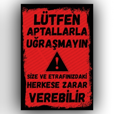 Lütfen... Retro Ahşap Poster