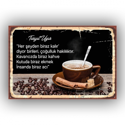 Turgut Uyar Ahşap Poster