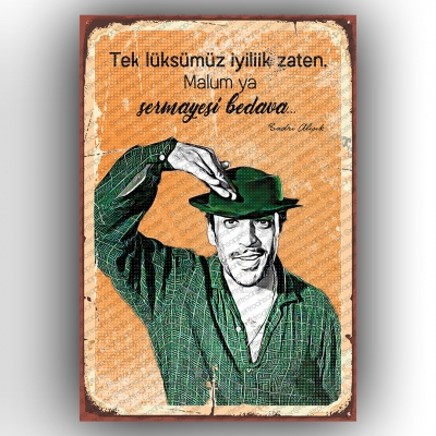 Yeşilçam Turist Ömer  Retro Ahşap Poster