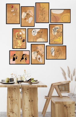 12 Parça Mdf Tablo Seti 20*30 cm Ahşabın Büyüsü