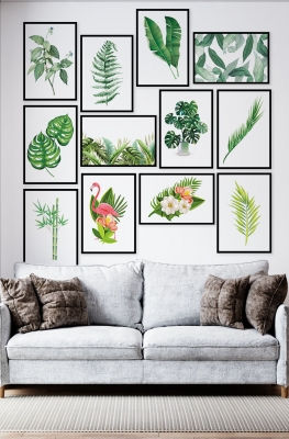 12 Parça Mdf Tablo Seti 20*30 cm Yeşilin Büyüsü