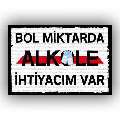 Bol miktarda... Retro Ahşap Poster