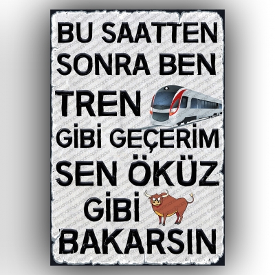 Bu saatten sonra ... Retro Ahşap Poster