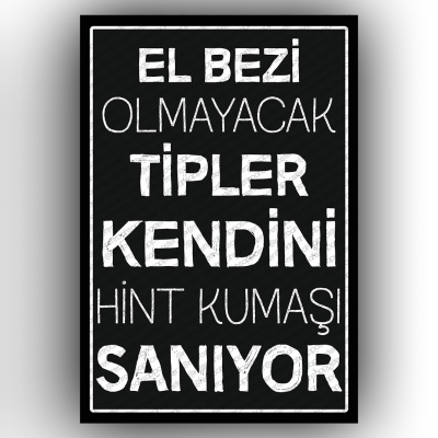  El bezi olmayacak tipler... Retro Ahşap Poster