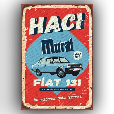 Hacı Murat Retro Ahşap Poster