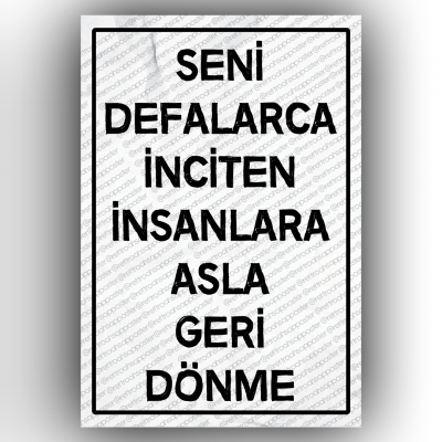 Fay Hattı Olsam... Retro Ahşap Poster