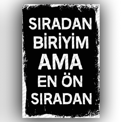 Sıradan biriyim???? Gürses Retro Ahşap Poster