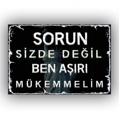 Sorun sizde değil Retro Ahşap Poster