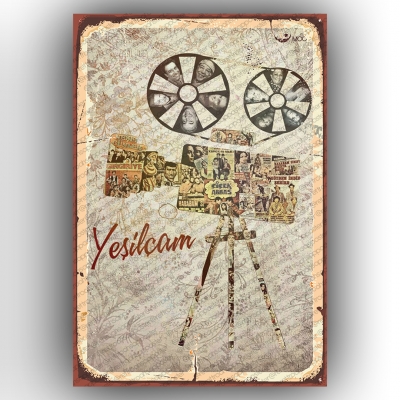 Yeşilçam Retro Ahşap Poster