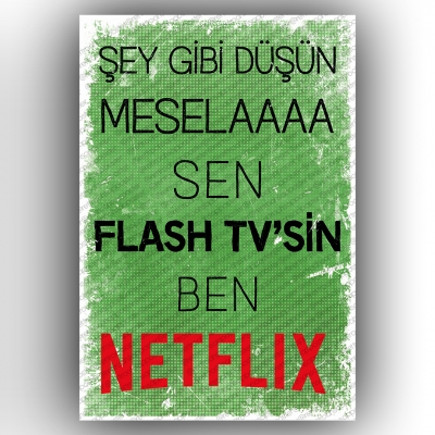 Şey Gibi Düşün Mesela... Ahşap Retro Poster