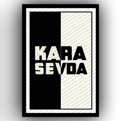 Beşiktaş Ahşap Retro Poster
