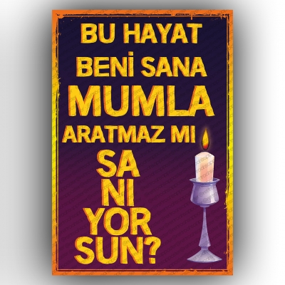 Bu Hayat... Ahşap Retro Vintage Poster 