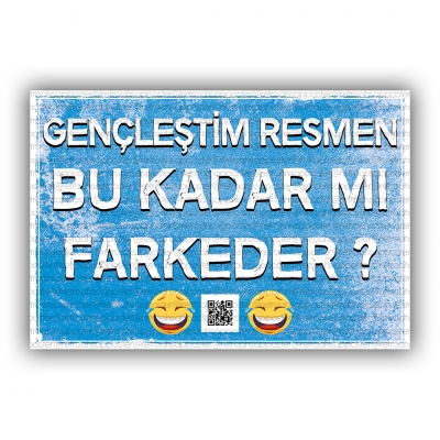 Gençleştim Resmen;) Ahşap Retro Vintage Poster 