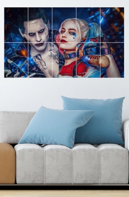 Harley Quinn 10  Parçalı Ahşap Mdf Tablo Seti