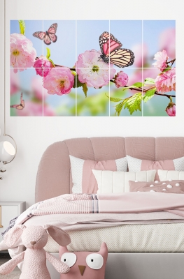 Kelebek  10  Parçalı Ahşap Mdf Tablo Seti