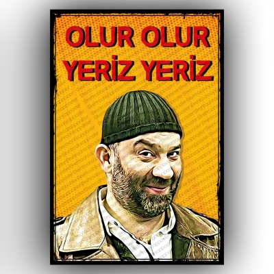 Mesut Komiser Olur Olur Yeriz Arka Sokaklar  Retro Ahşap Poster