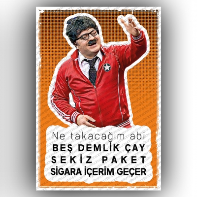 Ne Takacağım AbiAhşap Retro Poster