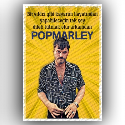 Pop Marley Kıvanç Tatlıtuğ Ahşap Retro Poster