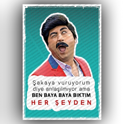 Şakaya Vuruyorum Diye Anlaşılmıyor :)) AbiAhşap Retro Poster