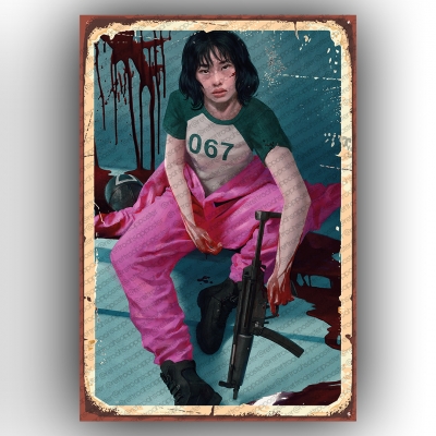 Siquid Game AbiAhşap Retro Poster