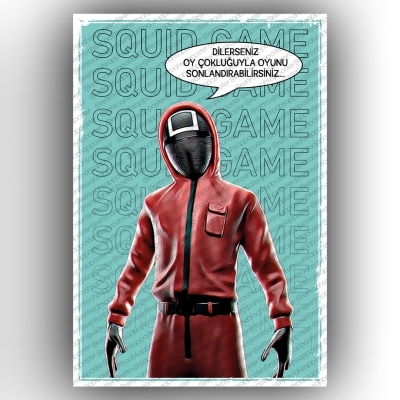 Siquid Game AbiAhşap Retro Poster