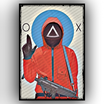 Siquid Game AbiAhşap Retro Poster