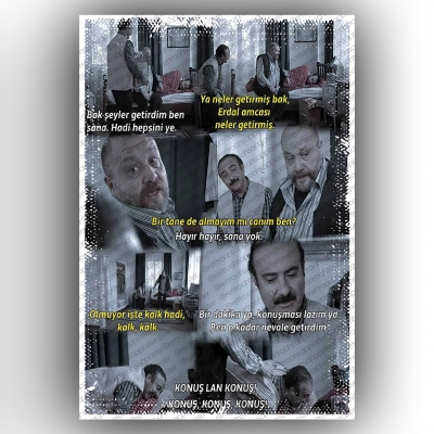 Leyla İle Mecnun Retro Ahşap Poster