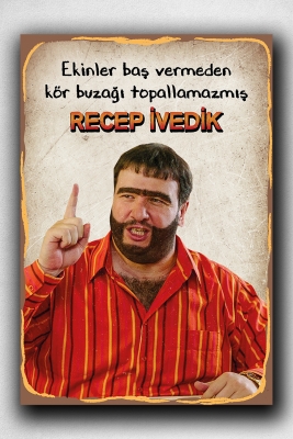 Recep İvedik Ahşap Retro Vintage Poster 