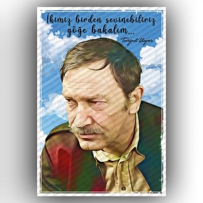 Turgut Uyar Ahşap Poster