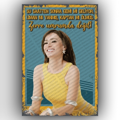 Yıldız Tilbe Retro Ahşap Poster