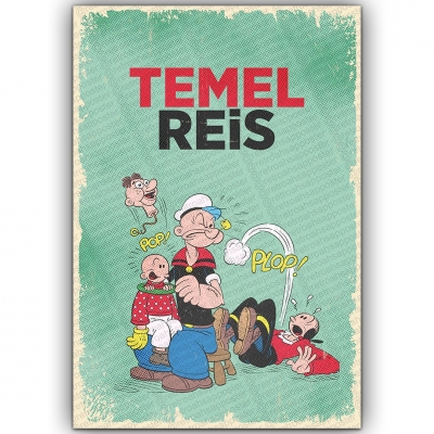 Temel Reis Ahşap Retro Poster