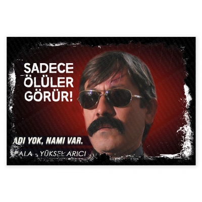 Sadece Ölüler Görür Ahşap Retro Poster