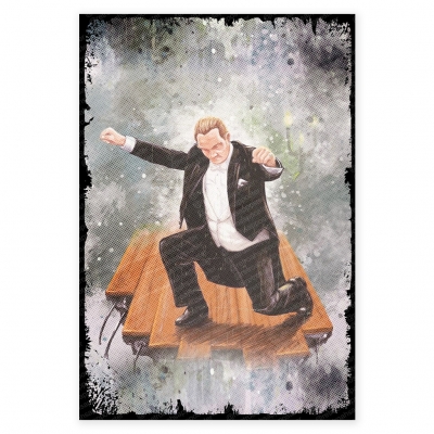 Mustafa Kemal Atatürk ZeybekAhşap Retro Poster