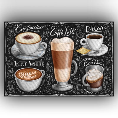 Kahve Retro Ahşap Poster