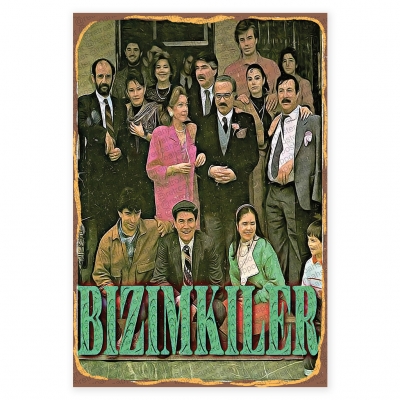 Bizimkiler Dizi Ahşap Retro Poster