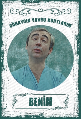 Günaydın Yavru Kurtlarım Benim Şener ŞenAhşap Retro Poster