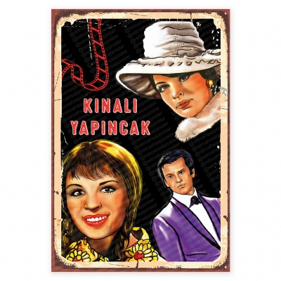 Kınalı Yapıncak Ahşap Retro Poster