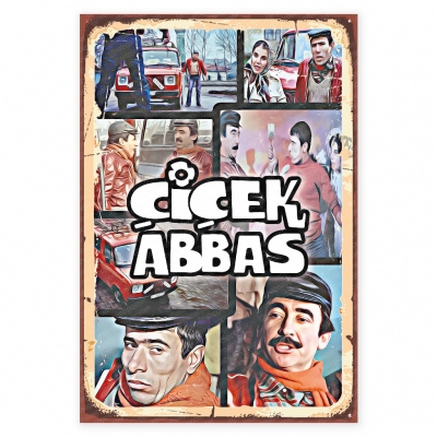 Çiçek Abbas GTA  Retro Ahşap Poster