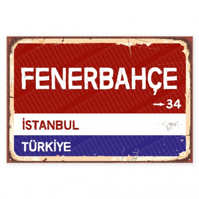 Fenerbahçe Ahşap Retro Poster