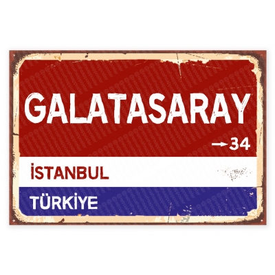 Galatasaray  Ahşap Retro Poster