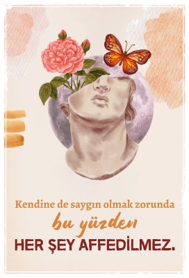 Kendinede saygın olmak zorunda bu yüzden herşey affedilemez Ahşap Retro Poster