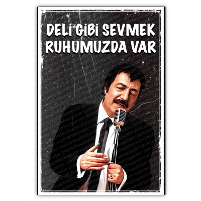Müslüm Gürses Ahşap Retro Vintage Poster 
