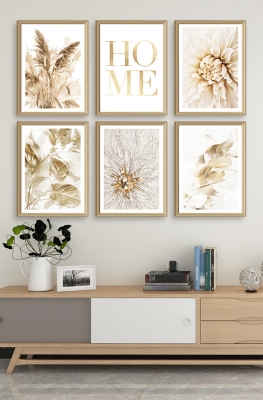 Doğa temalı 6 Parça Mdf Ahşap Tablo Seti 30*40 cm 