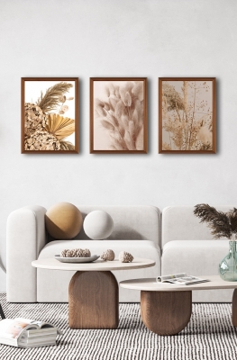 Doğa temalı 3 Parça Mdf Ahşap Tablo Seti 30*40 cm 