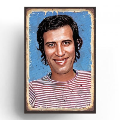 Kemal Sunal Yeşilçam Ahşap Retro Vintage Poster 