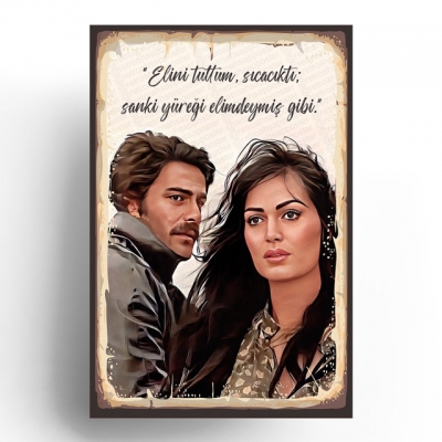 Al Yazmalım Yeşilçam Ahşap Retro Vintage Poster 