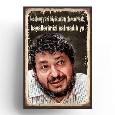Erdal Tosun Ahşap Retro Vintage Poster 