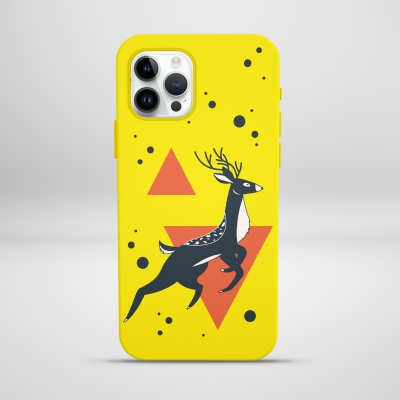 Geyik Desenli Lansman Telefon Kılıfı