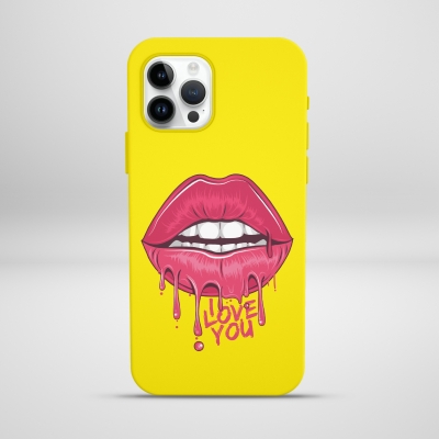 i love You Dudak Lansman Telefon Kılıfı