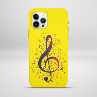 Müzik Renkli Sol Anahtarı Lansman Telefon Kılıfı